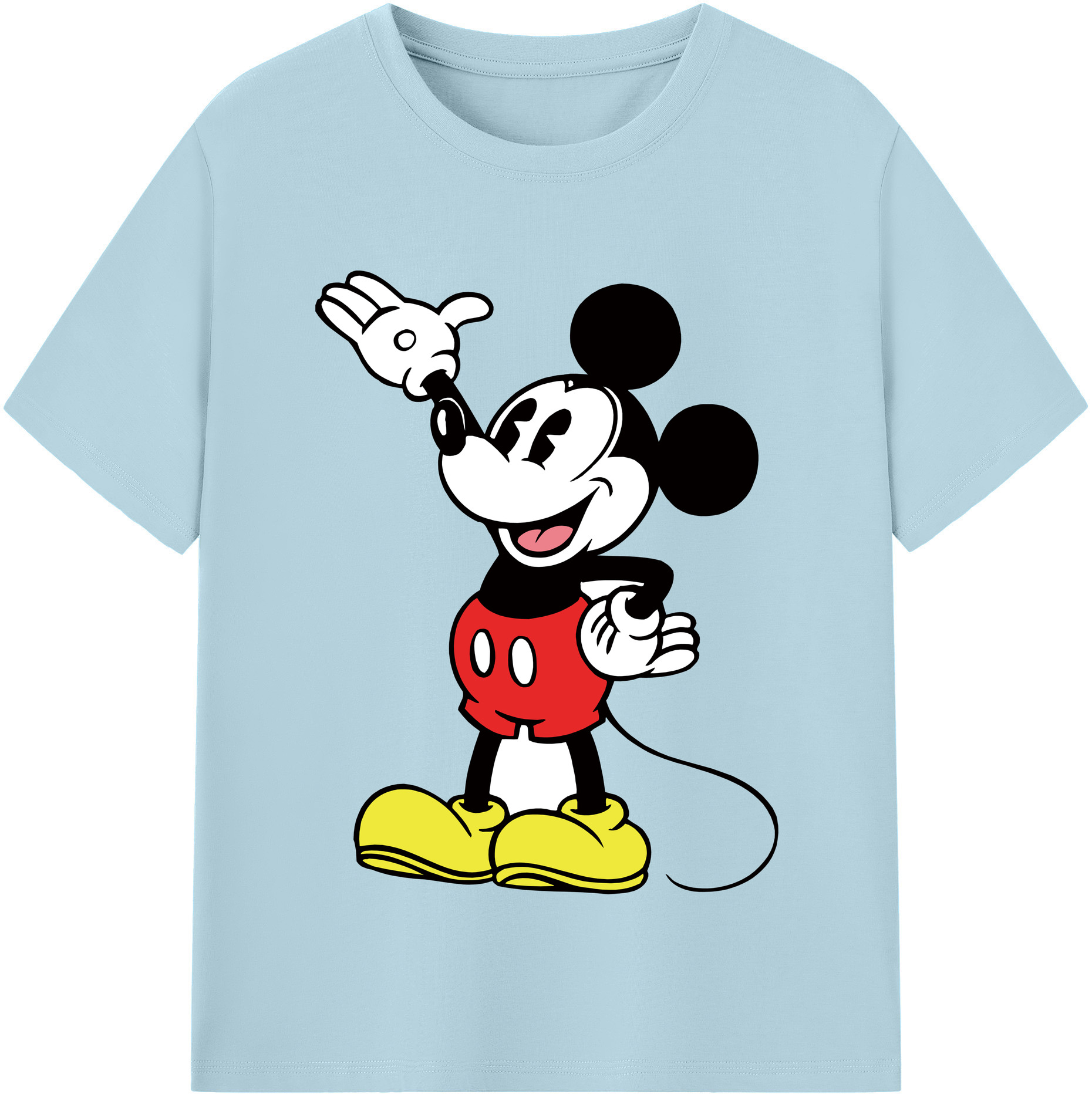 （画像用） ミッキーマウス Mickey Mouse 綿100％半袖Tシャツ（フロントプリント）